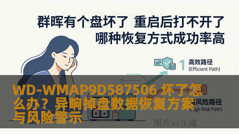 WD-WMAP9D587506 坏了怎么办？异响掉盘数据恢复方案与风险警示