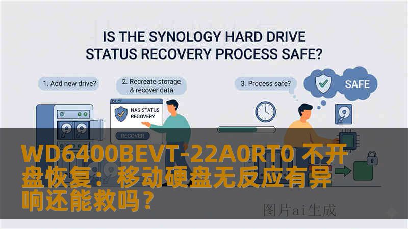 WD6400BEVT-22A0RT0 不开盘恢复：移动硬盘无反应有异响还能救吗？