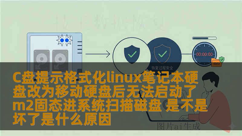 C盘提示格式化linux笔记本硬盘改为移动硬盘后无法启动了m2固态进系统扫描磁盘 是不是坏了是什么原因
