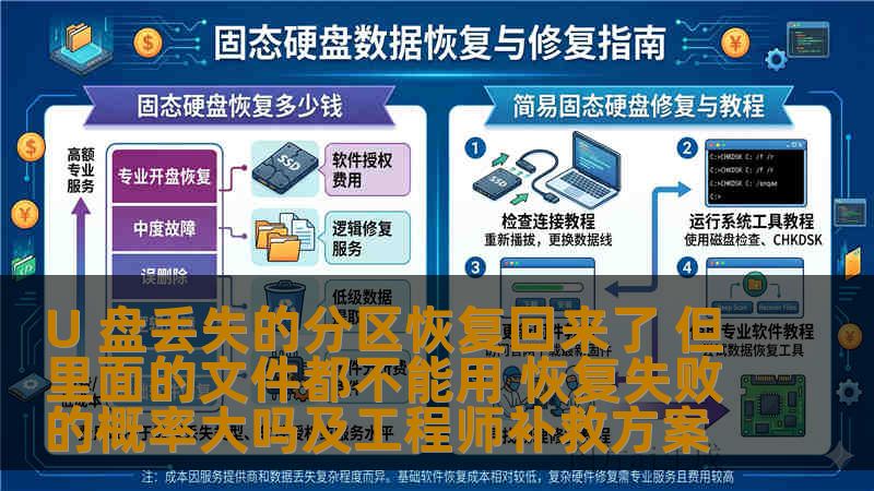 U 盘丢失的分区恢复回来了 但里面的文件都不能用 恢复失败的概率大吗及工程师补救方案