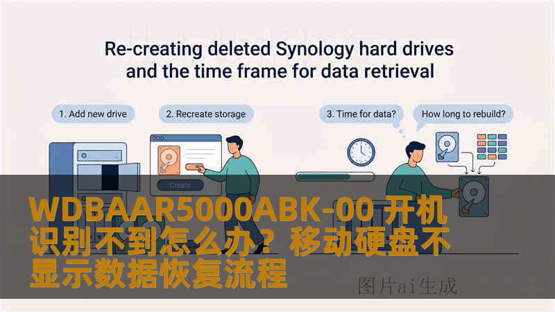 WDBAAR5000ABK-00 开机识别不到怎么办？移动硬盘不显示数据恢复流程