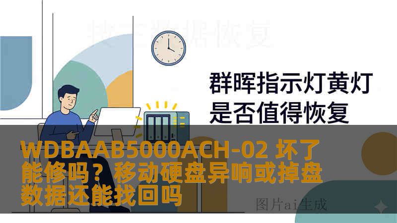 WDBAAB5000ACH-02 坏了能修吗？移动硬盘异响或掉盘数据还能找回吗