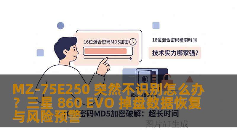 MZ-75E250 突然不识别怎么办？三星 860 EVO 掉盘数据恢复与风险预警