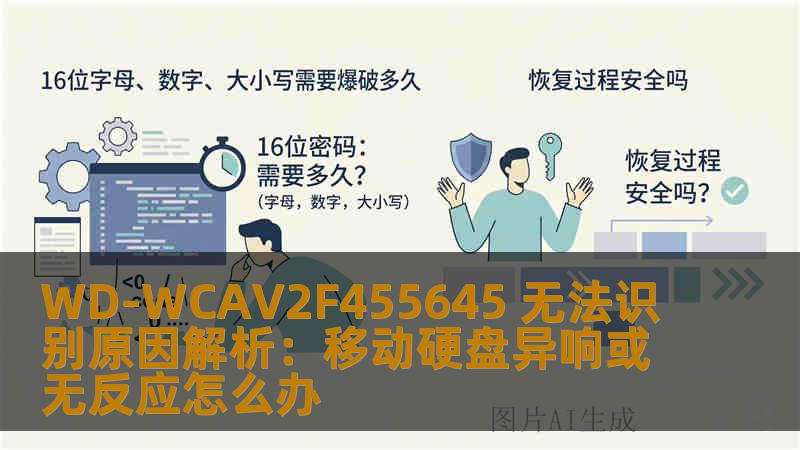 WD-WCAV2F455645 无法识别原因解析：移动硬盘异响或无反应怎么办