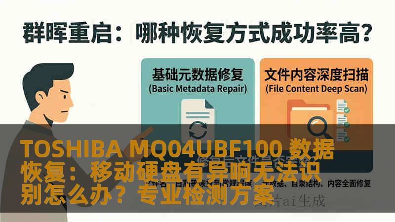TOSHIBA MQ04UBF100 数据恢复：移动硬盘有异响无法识别怎么办？专业检测方案