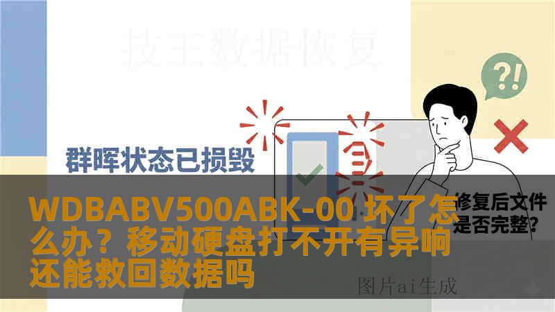 WDBABV500ABK-00 坏了怎么办？移动硬盘打不开有异响还能救回数据吗