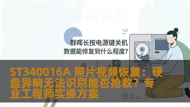 ST340016A 照片视频恢复：硬盘异响无法识别能否抢救？专业工程师实操方案