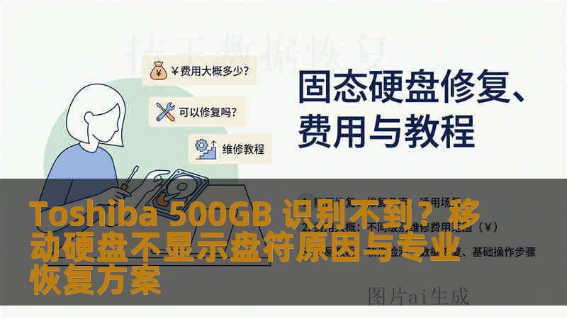 Toshiba 500GB 识别不到？移动硬盘不显示盘符原因与专业恢复方案
