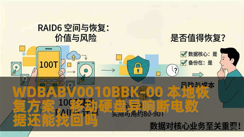 WDBABV0010BBK-00 本地恢复方案，移动硬盘异响断电数据还能找回吗
