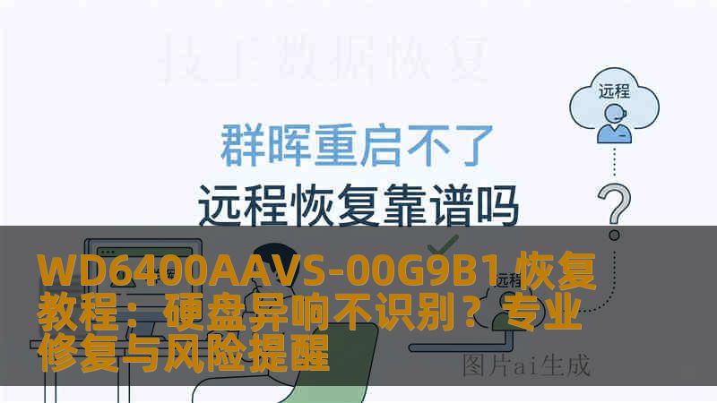 WD6400AAVS-00G9B1 恢复教程：硬盘异响不识别？专业修复与风险提醒