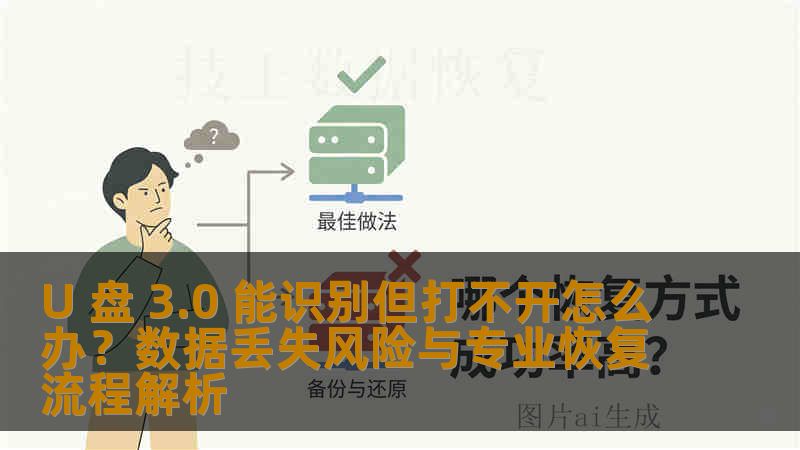 U 盘 3.0 能识别但打不开怎么办？数据丢失风险与专业恢复流程解析