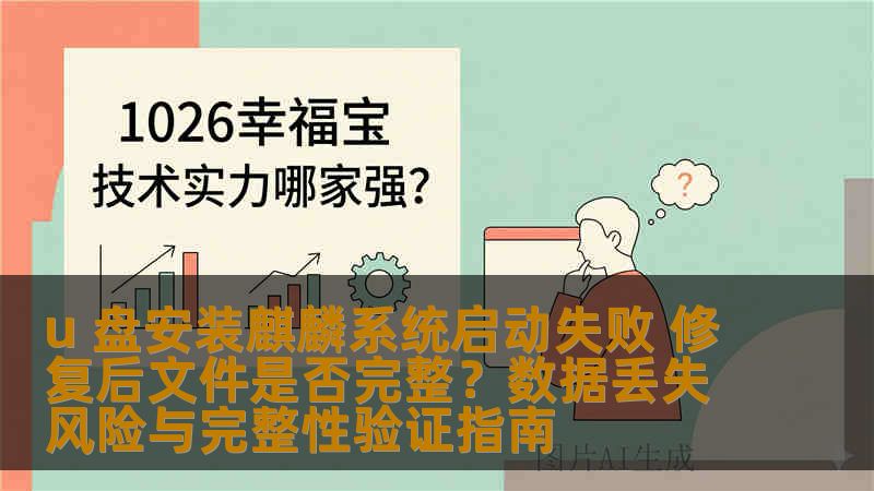 u 盘安装麒麟系统启动失败 修复后文件是否完整？数据丢失风险与完整性验证指南