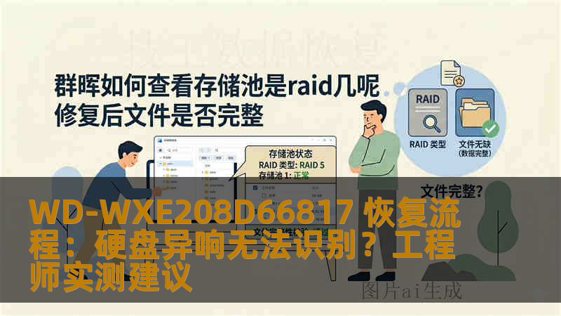 WD-WXE208D66817 恢复流程：硬盘异响无法识别？工程师实测建议