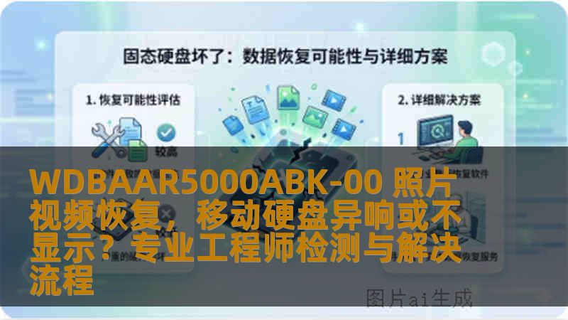 WDBAAR5000ABK-00 照片视频恢复，移动硬盘异响或不显示？专业工程师检测与解决流程
