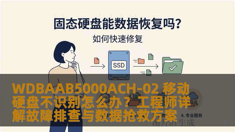 WDBAAB5000ACH-02 移动硬盘不识别怎么办？工程师详解故障排查与数据抢救方案