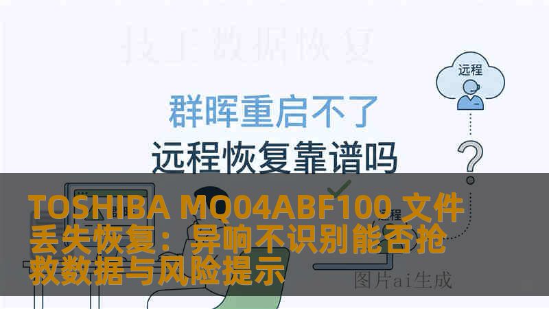 TOSHIBA MQ04ABF100 文件丢失恢复：异响不识别能否抢救数据与风险提示