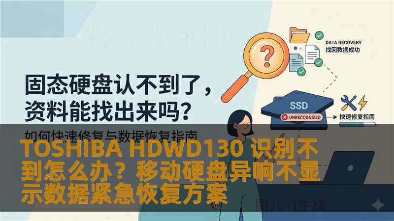 TOSHIBA HDWD130 识别不到怎么办？移动硬盘异响不显示数据紧急恢复方案