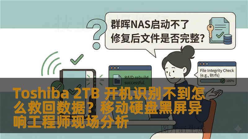 Toshiba 2TB 开机识别不到怎么救回数据？移动硬盘黑屏异响工程师现场分析