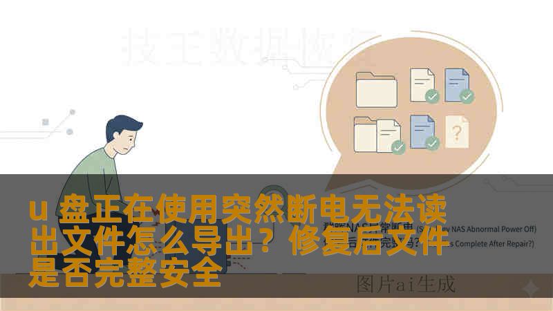 u 盘正在使用突然断电无法读出文件怎么导出？修复后文件是否完整安全
