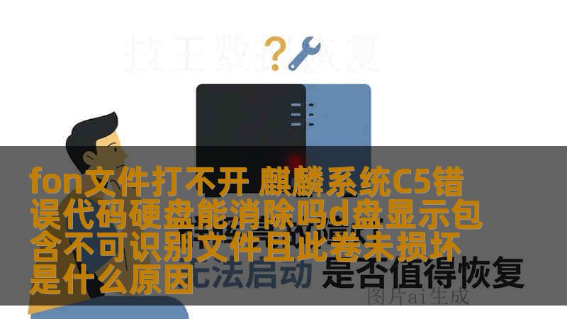 fon文件打不开 麒麟系统C5错误代码硬盘能消除吗d盘显示包含不可识别文件且此卷未损坏是什么原因