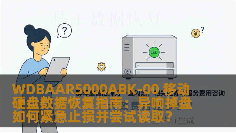 WDBAAR5000ABK-00 移动硬盘数据恢复指南：异响掉盘如何紧急止损并尝试读取？
