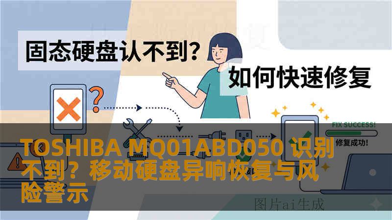 TOSHIBA MQ01ABD050 识别不到？移动硬盘异响恢复与风险警示