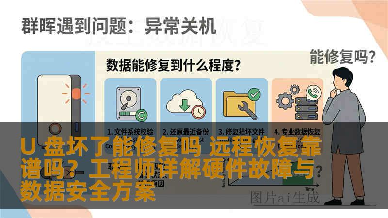 U 盘坏了能修复吗 远程恢复靠谱吗？工程师详解硬件故障与数据安全方案