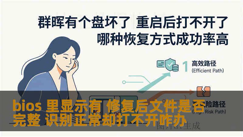 bios 里显示有 修复后文件是否完整 识别正常却打不开咋办