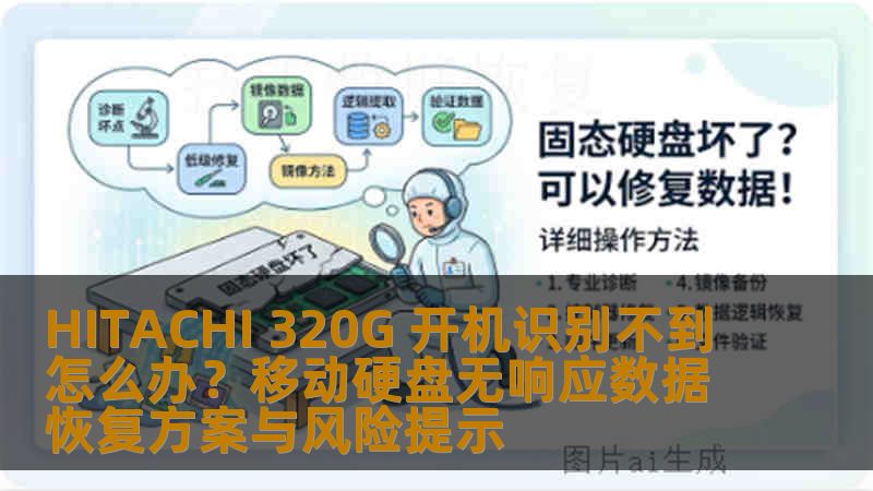 HITACHI 320G 开机识别不到怎么办？移动硬盘无响应数据恢复方案与风险提示