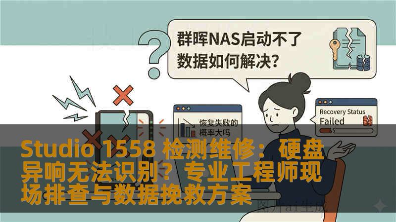 Studio 1558 检测维修：硬盘异响无法识别？专业工程师现场排查与数据挽救方案