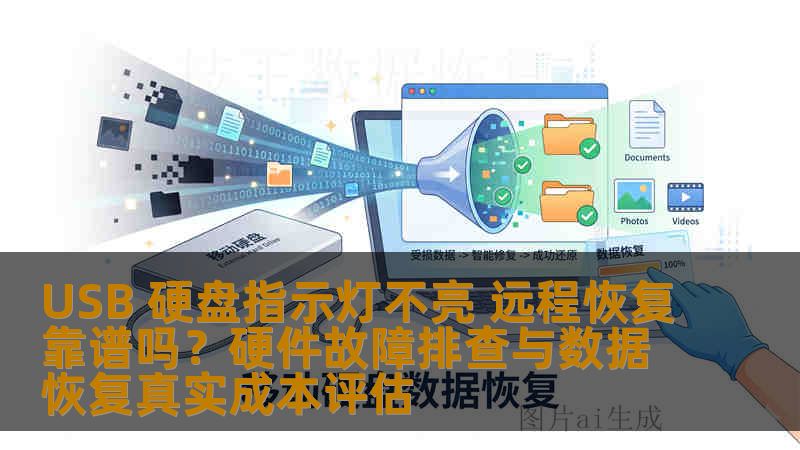 USB 硬盘指示灯不亮 远程恢复靠谱吗？硬件故障排查与数据恢复真实成本评估