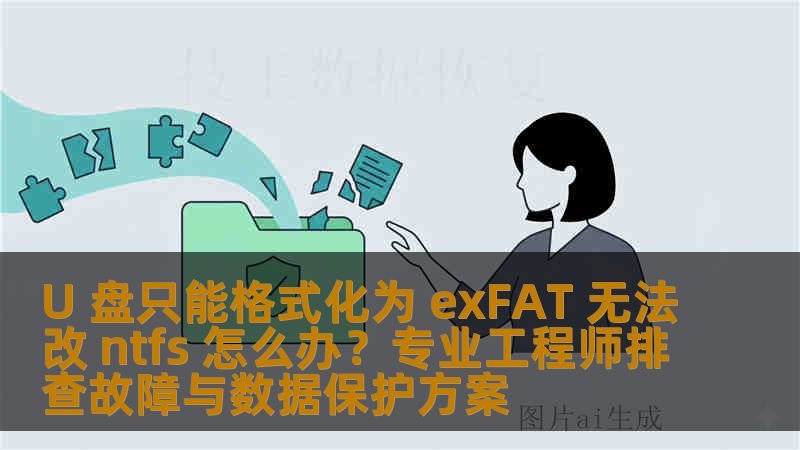 U 盘只能格式化为 exFAT 无法改 ntfs 怎么办？专业工程师排查故障与数据保护方案