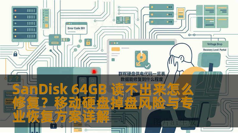 SanDisk 64GB 读不出来怎么修复？移动硬盘掉盘风险与专业恢复方案详解