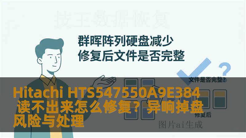 Hitachi HTS547550A9E384 读不出来怎么修复？异响掉盘风险与处理