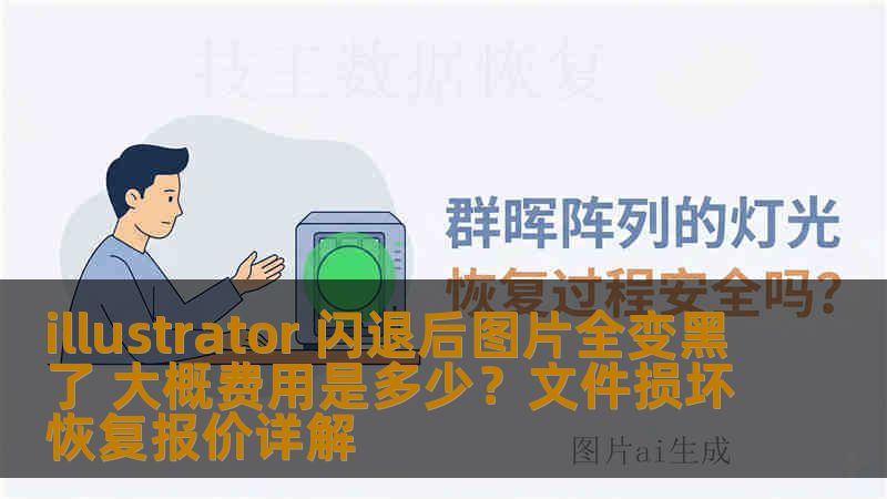 illustrator 闪退后图片全变黑了 大概费用是多少？文件损坏恢复报价详解