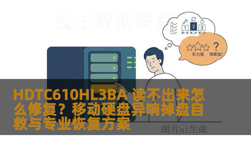 HDTC610HL3BA 读不出来怎么修复？移动硬盘异响掉盘自救与专业恢复方案