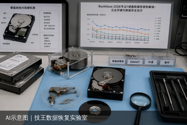 Backblaze 2026年Q1硬盘故障率报告解读:企业存储与数据安全启示 Backblaze 2026年Q1硬盘故障率报告解读:企业存储与数据安全启示相关技术示意图2