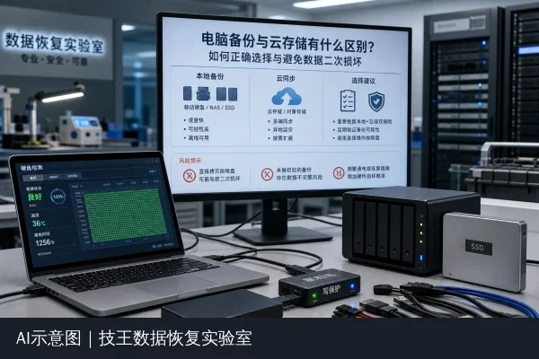 电脑备份与云存储有什么区别？如何正确选择与避免数据二次损坏相关技术示意图2