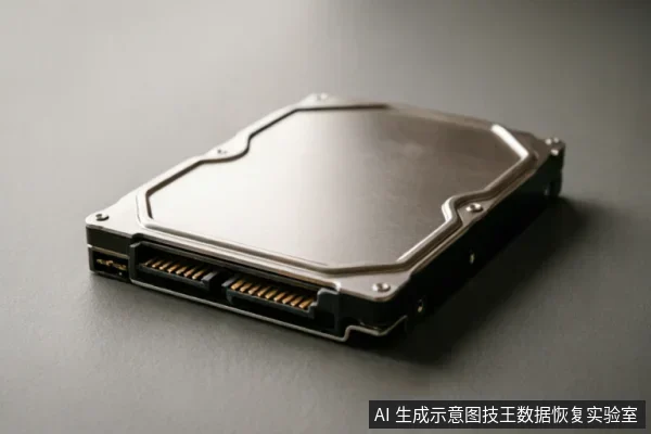 A close-up of a 3.5-inch internal hard drive showing SATA data and power connectors on a plain grey background.