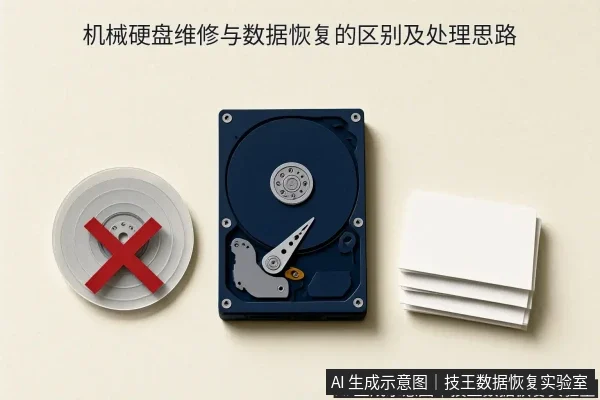 机械硬盘维修与数据恢复的区别及处理思路