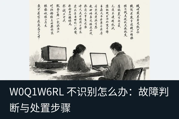 W0Q1W6RL 不识别怎么办：故障判断与处置步骤（2）