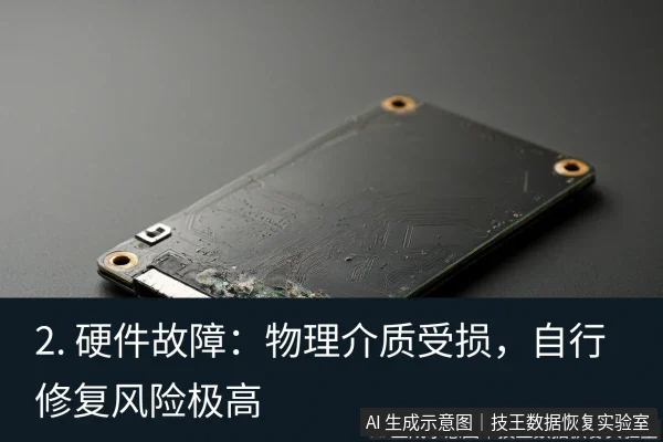 文章内容场景示意图:2. 硬件故障:物理介质受损,自行修复风险极高