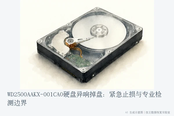 WD2500AAKX-001CA0硬盘异响掉盘:紧急止损与专业检测边界(1)