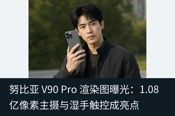 努比亚 V90 Pro 渲染图曝光:1.08 亿像素主摄与湿手触控成亮点(1)