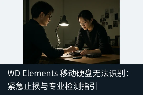 WD Elements 移动硬盘无法识别:紧急止损与专业检测指引(1)