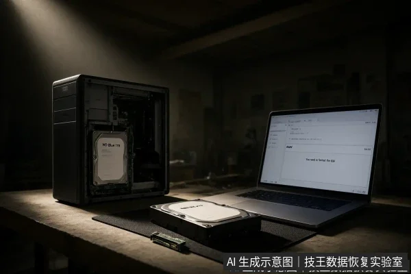 文章内容场景示意图:维修后数据找不回,先判断是系统问题还是硬盘本身的问题
