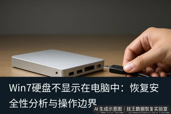 文章内容场景示意图:Win7硬盘不显示在电脑中:恢复安全性分析与操作边界