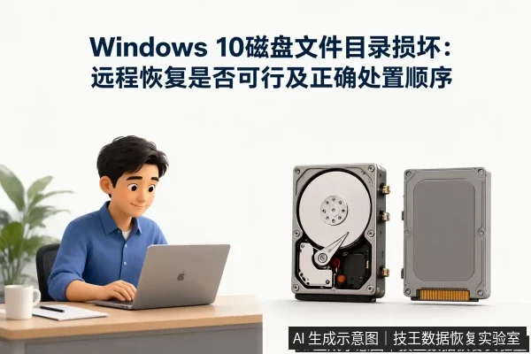 文章内容场景示意图:Windows 10磁盘文件目录损坏:远程恢复是否可行及正确处置顺序