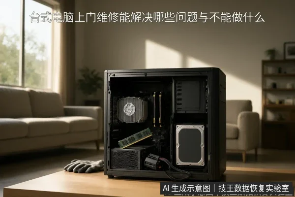 文章内容场景示意图:台式电脑上门维修能解决哪些问题与不能做什么