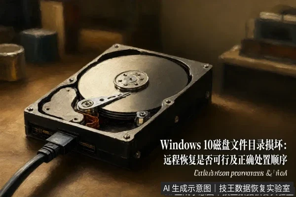 正文场景:文章内容场景示意图:Windows 10磁盘文件目录损坏:远程恢复是否可行及正确处置顺序
